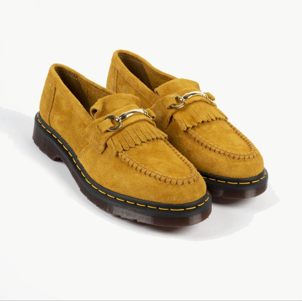Dr. Martens Suede Adrian Snaffle Loafers Light Tan Size US 7/8 EU 38